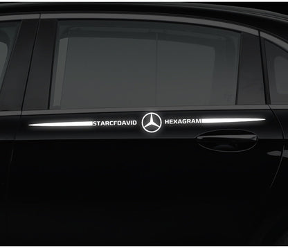 Naklejka samochodowa 3D kolorowa, laserowo odblaskowa, 4 szt.