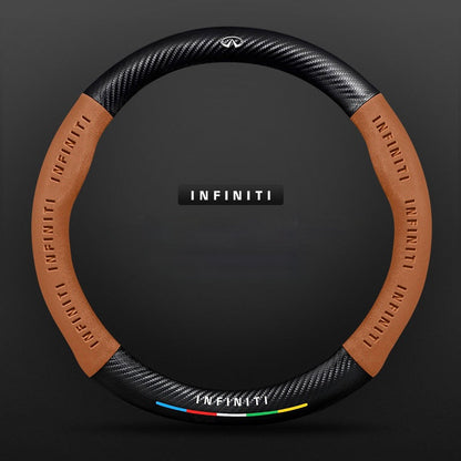 TrackVibe | Czarny pokrowiec na kierownicę z zamszu węglowego – antypoślizgowy i odporny na zużycie