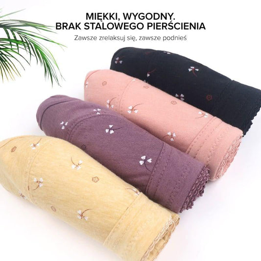 Bawełniany biustonosz dla seniorów z zapięciem z przodu