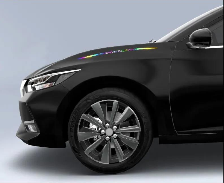 Naklejka samochodowa 3D kolorowa, laserowo odblaskowa, 4 szt.