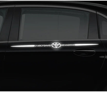 Naklejka samochodowa 3D kolorowa, laserowo odblaskowa, 4 szt.