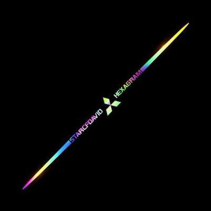 Naklejka samochodowa 3D kolorowa, laserowo odblaskowa, 4 szt.