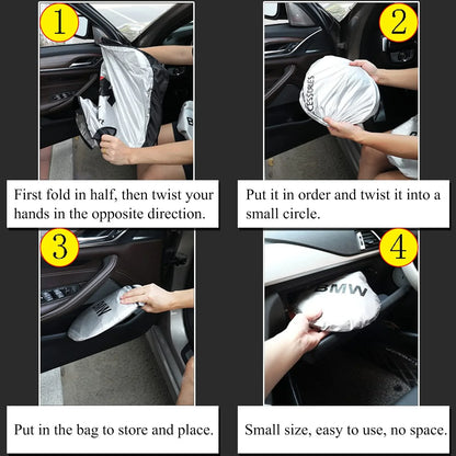 Osłona przeciwsłoneczna do samochodu, osłona termiczna przedniej szyby