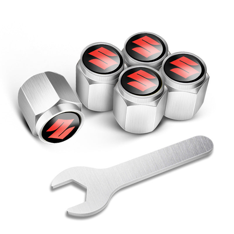 🔥Nakrętki na wentyle do opon samochodowych (5 szt. + 1 szt. klucza)