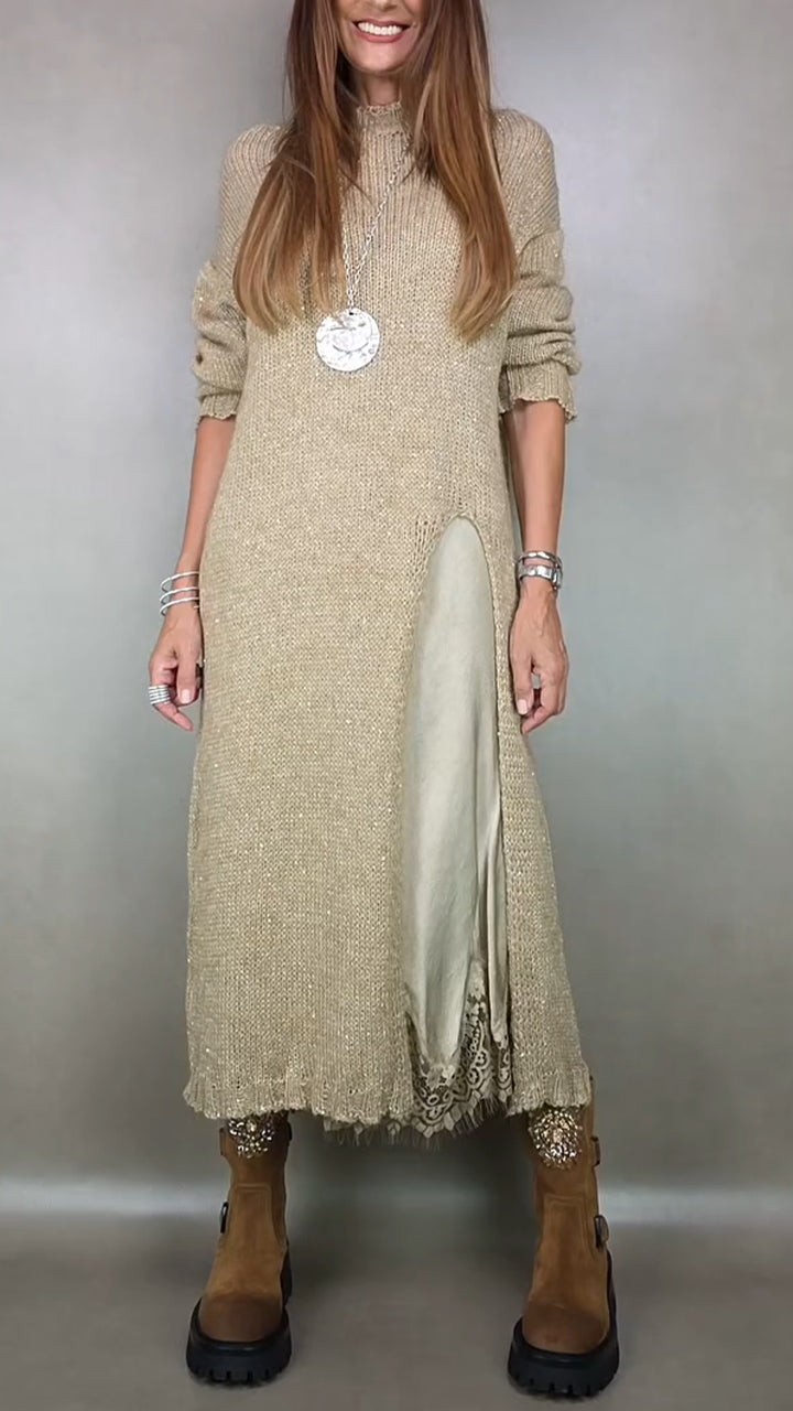 Damska sukienka wewnętrzna z szelkami + garnitur typu „smock casual”