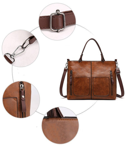 👜Damska skórzana torba na ramię w stylu vintage