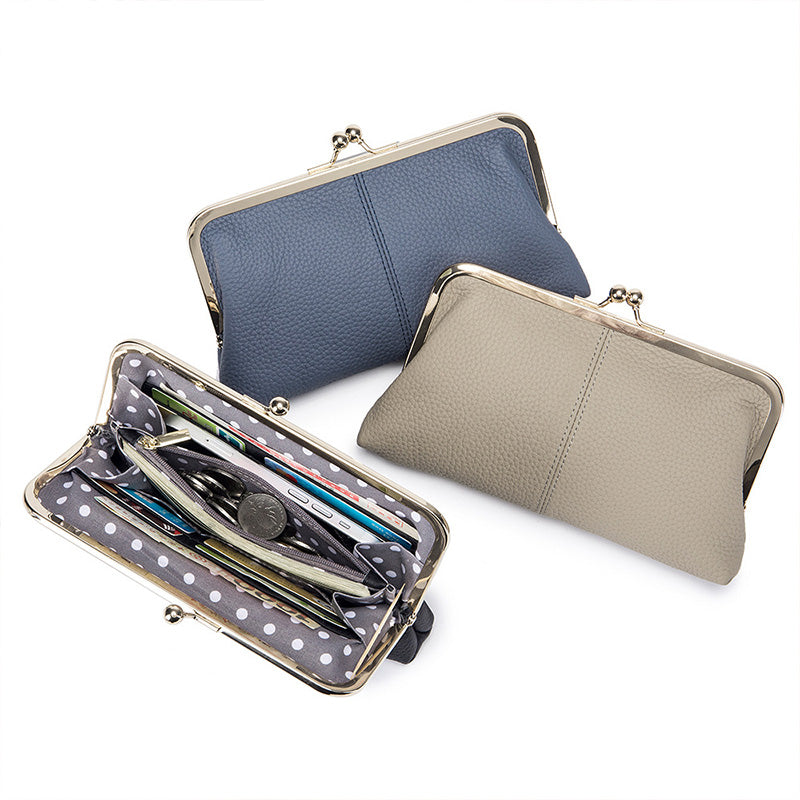 Długi portfel ze skóry naturalnej