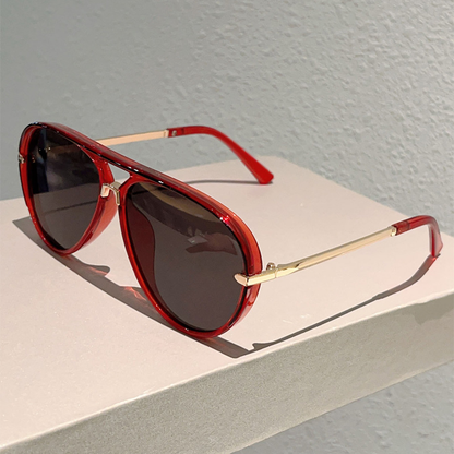 📢📢50% taniej!! ⏰Damskie okulary przeciwsłoneczne w stylu retro z podwójnym mostkiem