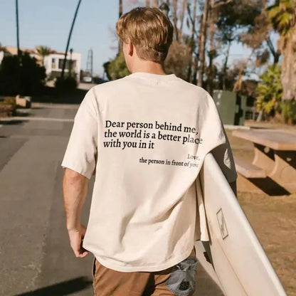 💥Nowa koszulka unisex z nadrukiem „Droga Osobo Za Mną” w dużym rozmiarze z 2025 roku