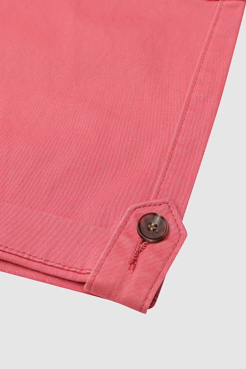 Spodnie Capri z kieszeniami i średnim stanem, zakładkami u dołu i kilkoma kieszeniami