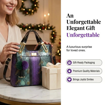🏆OSTATNI DZIEŃ WYPRZEDAŻY - 50% TANIEJ🔥Elegancka torba typu tote z ekoskóry wężowej