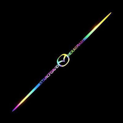 Naklejka samochodowa 3D kolorowa, laserowo odblaskowa, 4 szt.