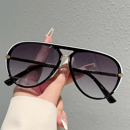 📢📢50% taniej!! ⏰Damskie okulary przeciwsłoneczne w stylu retro z podwójnym mostkiem