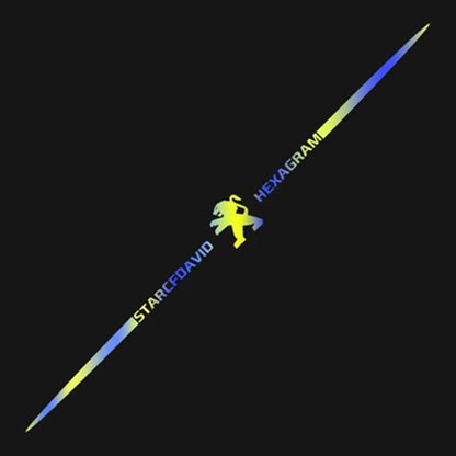 Naklejka samochodowa 3D kolorowa, laserowo odblaskowa, 4 szt.