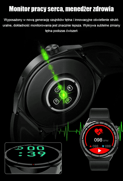 Inteligentny sportowy zegarek GT8 Porsche