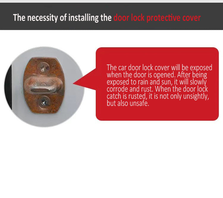 Gorąca wyprzedaż ✨50% zniżki ✨Osłona ochronna zamka drzwi samochodowych ze stali nierdzewnej, antykorozyjna🔥4 szt.🔥