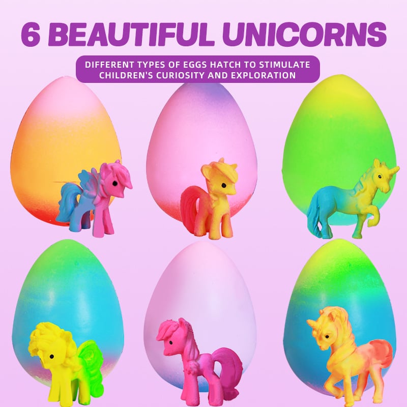 🦄6-pak jaj wylęgowych rosnących jednorożców