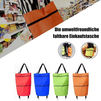 🛍️✨ Torba na zakupy z możliwością przekształcenia - chowane kółka, udźwig 20 kg, rozszerzalna dzięki zamkowi błyskawicznemu!