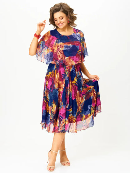 😎💃Nowe produkty na lato💥[S-5XL]Sukienka szyfonowa luźna w dużym rozmiarze | Wygodna i przewiewna, idealna na lato