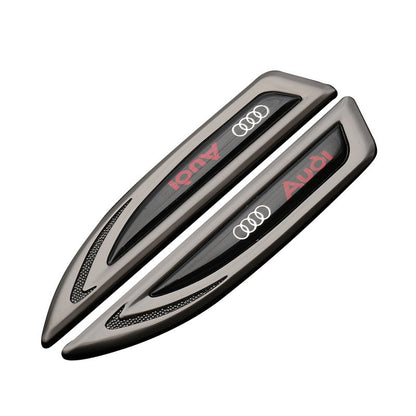 Naklejka samochodowa uniwersalna z logo, metalowa, personalizowana (2 szt.)