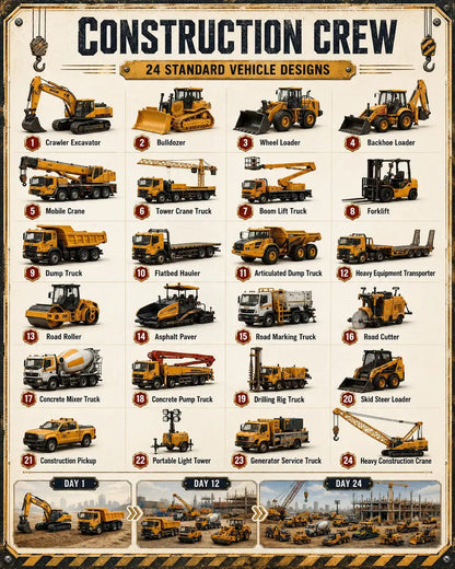 🚧Zbuduj swoją kolekcję flotową! 24-dniowy kalendarz adwentowy z pojazdami | ✨Nowa przygoda każdego poranka
