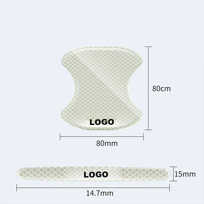 Naklejka na klamkę drzwi samochodu (miska drzwi + pasek antykolizyjny/zestaw 8 sztuk)