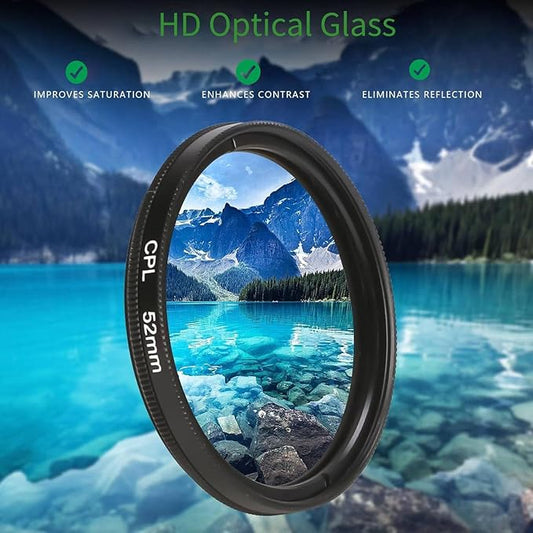 Filtr Heysliy 52mm CPL do telefonu z klipsem