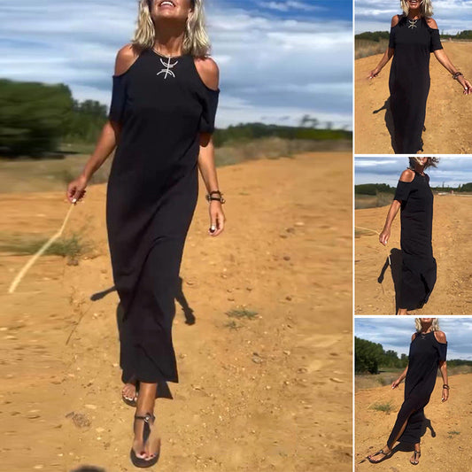 Nowa modna, swobodna, dopasowana sukienka