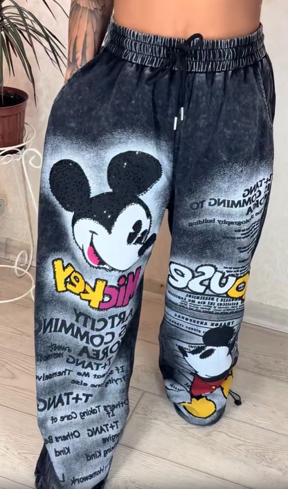 Modne jeansy z szerokimi nogawkami w kolorze gorącej cegły