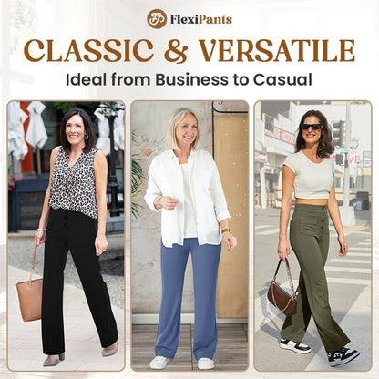 🔥49% ZNIŻKI - 🔥- Damskie spodnie casualowe z wysokim stanem i stretchem