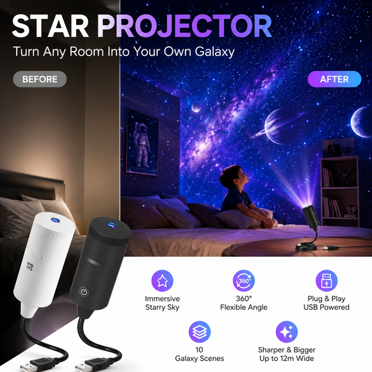 Projektor gwiazd HD typu „plug-and-play” – ponad 50 000 zadowolonych użytkowników