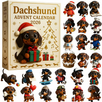 🎄🐾 Kalendarz adwentowy z jamnikiem na rok 2026 🐶✨