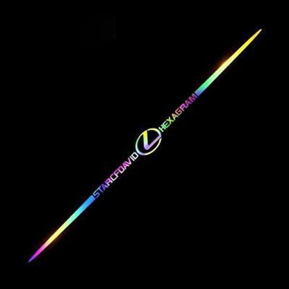 Naklejka samochodowa 3D kolorowa, laserowo odblaskowa, 4 szt.