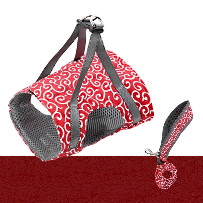 Smycz dla zwierząt z pasem piersiowym i paskiem