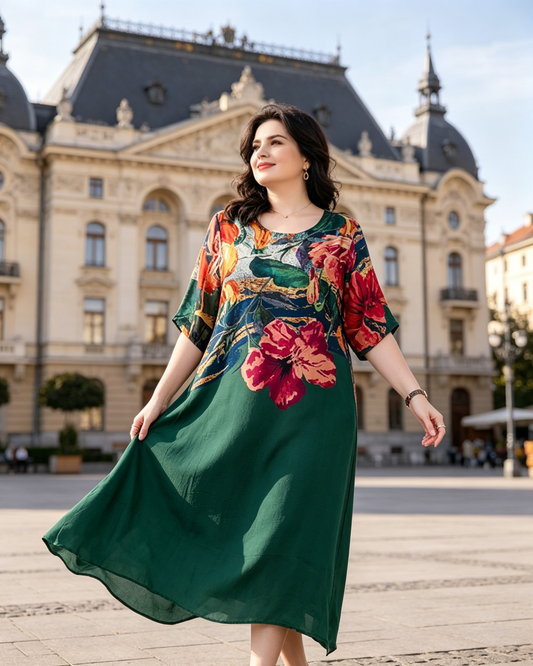 👗Eleganckie sukienki damskie w kwiaty w dużych rozmiarach