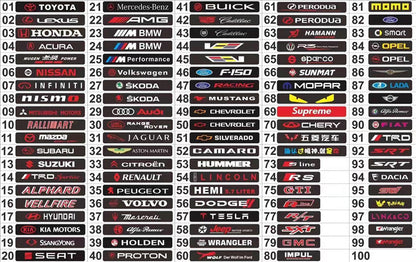 Gorąca wyprzedaż ✨50% zniżki ✨Stylowa, klimatyczna lampa LED z logo na środkową osłonę chłodnicy samochodu