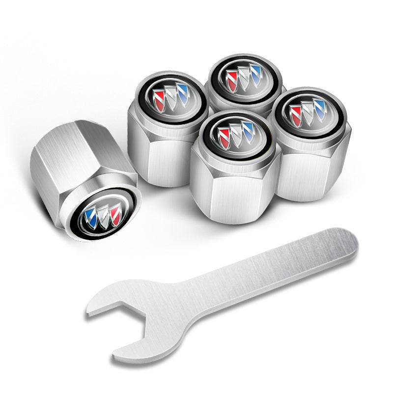 🔥Nakrętki na wentyle do opon samochodowych (5 szt. + 1 szt. klucza)