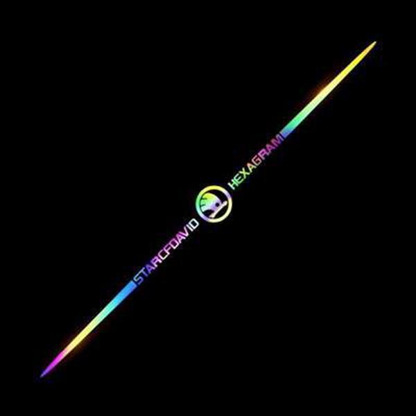 Naklejka samochodowa 3D kolorowa, laserowo odblaskowa, 4 szt.