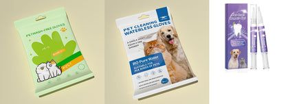 🐶 Rękawice dezodorujące do czyszczenia i dezynfekcji zwierząt bez spłukiwania