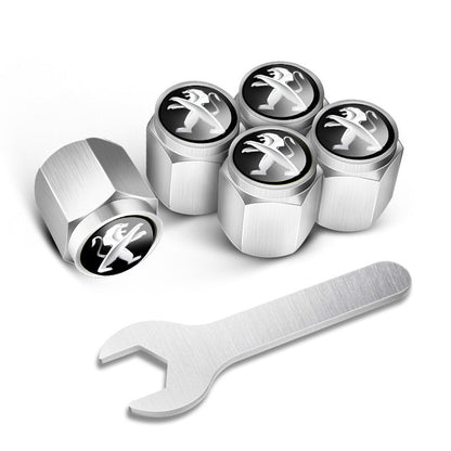 🔥Nakrętki na wentyle do opon samochodowych (5 szt. + 1 szt. klucza)