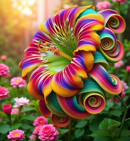 Nasiona kwiatów spiralnych Rainbow Swirl – rzadki kwiat