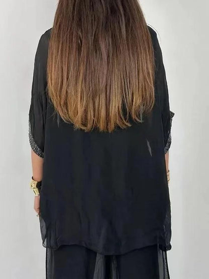 💟Tunika i spodnie z podwójnym cekinem