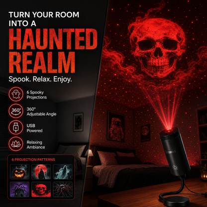 Projektor gwiazd HD Plug-&-Play: Zestaw 6 płyt na Halloween