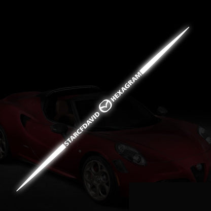 Naklejka samochodowa 3D kolorowa, laserowo odblaskowa, 4 szt.