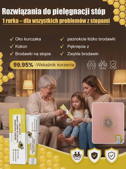 Krem do usuwania modzeli i odcisków z jadem pszczelim