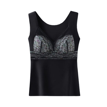 【🔥Kup 1, a 1 otrzymasz gratis】🩱Bielizna termiczna 2 w 1 z wbudowanym biustonoszem i koronką