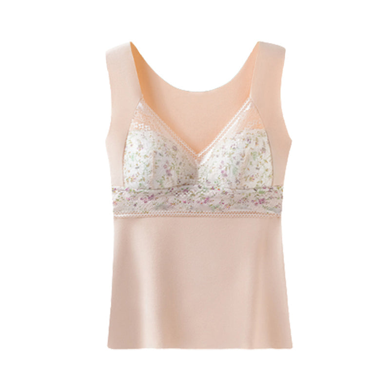 【🔥Kup 1, a 1 otrzymasz gratis】🩱Bielizna termiczna 2 w 1 z wbudowanym biustonoszem i koronką