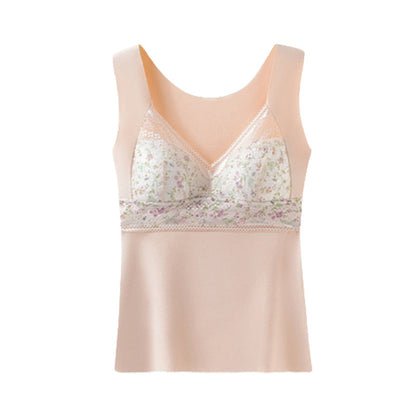 【🔥Kup 1, a 1 otrzymasz gratis】🩱Bielizna termiczna 2 w 1 z wbudowanym biustonoszem i koronką