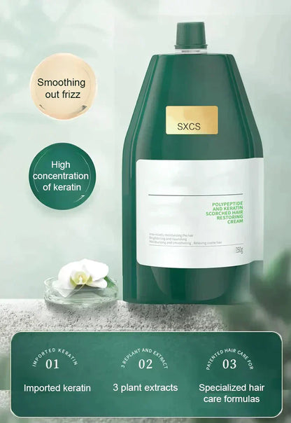 🌟Polipeptyd Keratyna Nawilżający Wygładzający Krem Naprawiający Uszkodzenia Włosów💁‍♀️