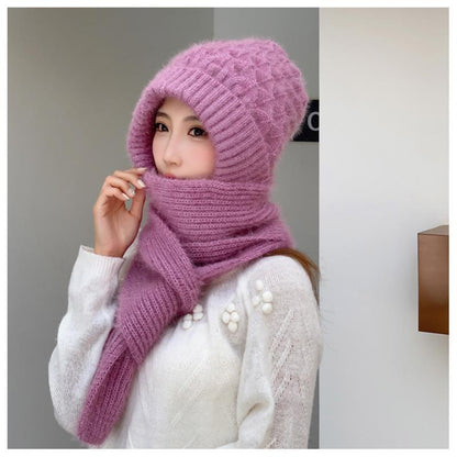 Zintegrowana ochrona słuchu Czapka wiatroszczelna Szalik